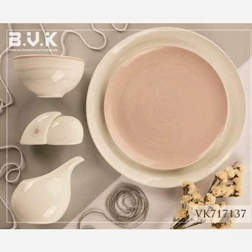 سرویس 29 پارچه 6 نفره بن چاینا بی وی کی مدل 717137 بی وی کی( BVK )