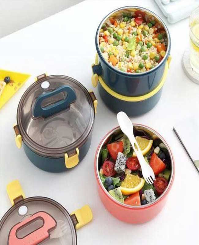 ظرف غذا و لانچ باکس دو طبقه ADeer وارداتی کد 50-134