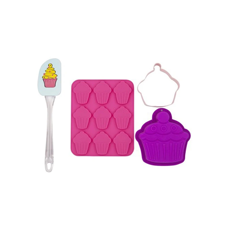 ست کیک و شیرینی پزی 4 تکه سیلیکونی تانتی تونی مدل 4LU PISIRME SETI